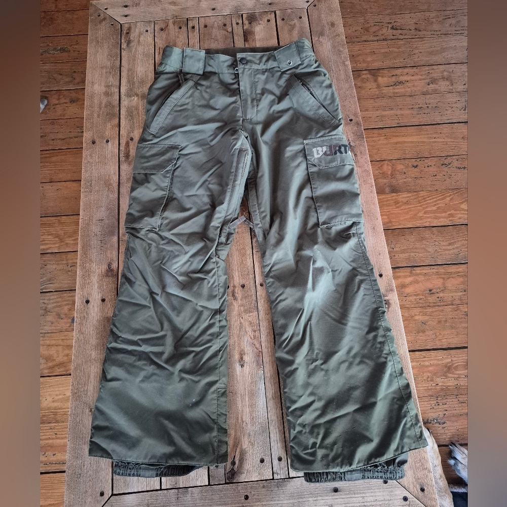 Burton Boy's Olive Cargo Snowboard Pants Size Large